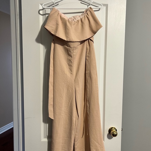 Babaton Strapless Jumpsuit in Peach - Picture 2 of 4
